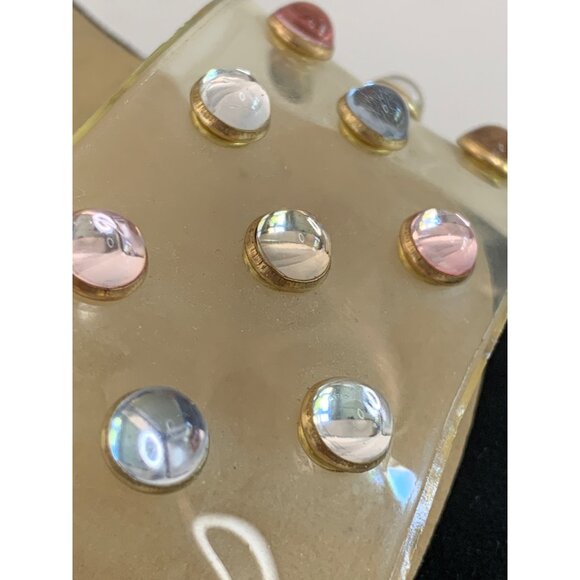 Kate Spade New York Marci Black Sandals Embellished PVC Strap Size 7M 7285 - Picture 4 of 14